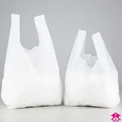 budget white carrier bags handy