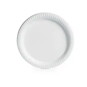 White Disposable Plastic Plates 50S