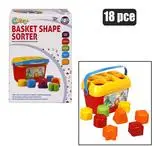 shape sorter toy in a basket