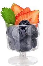 acrylic round dessert containers on stand 5x6cm
