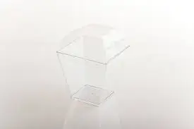acrylic dessert square cont withdome lid 6.5x4.8cm