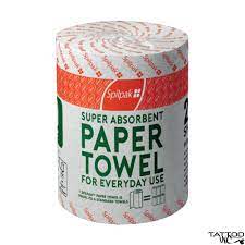 m white perforated paper towel roll spilpak