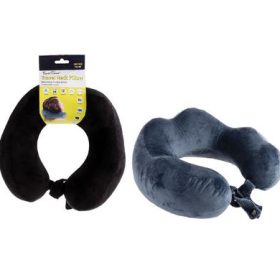 Travel Pillow Curved Memory Foam w/ Loop Ass Col