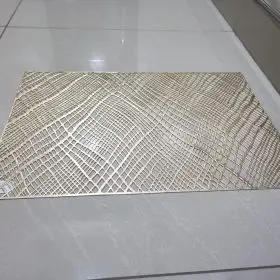 pu leather placemats diagonal waves design gold