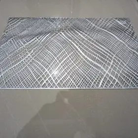 pu leather placemats diagonal waves design silver