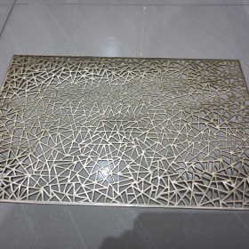 pu leather placemats geo design gold