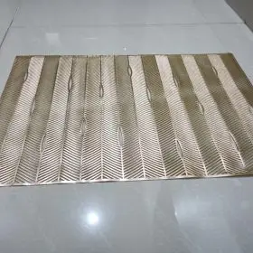 pu leather placemats lines design gold