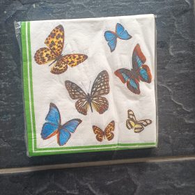 2ply butterfly print serviettes