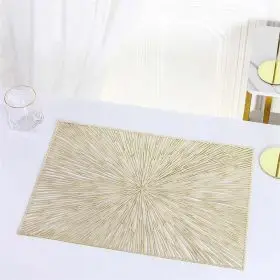 pu leather placemats starburst design rosegold