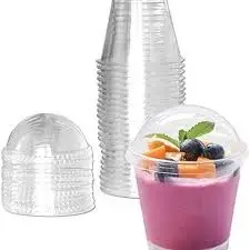 round acrylic dessert containers withdome lids hig