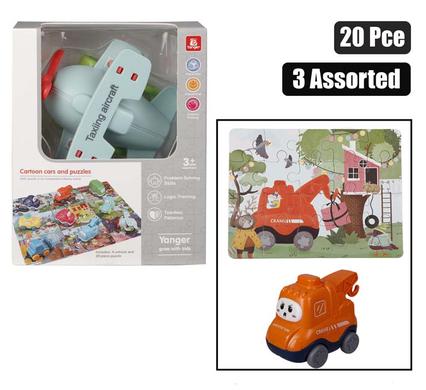 20pc Kids Puzzle With Car