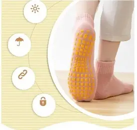 non-slip anklet socks pink xxl(fits size6-8)