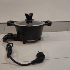 electric travel pot with lid and temperature contr