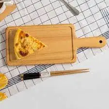 wooden pizza board with handle 46x16cm