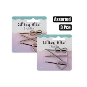 pc bling hairclip set avail in gold/silver