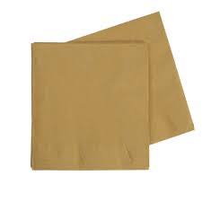2ply serviettes 30x30cm gold