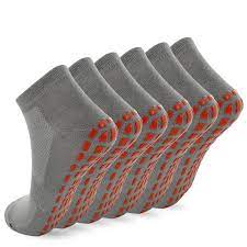 non-slip anklet socks grey xl(fits upto size 6)