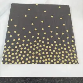 black with gold dots serviettes