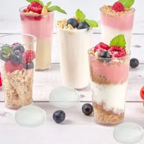 mini acrylic dessert cups+lids 5.5x8.8cm 135ml