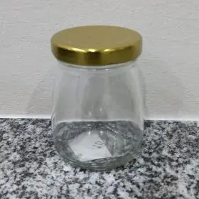 ml glass honey jar with gold lid 7.1x6cm