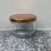 100ml Round Glass Honey Jar With Rosegold Lid 5...