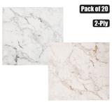 20 Marble Print Serviettes Nude/Grey