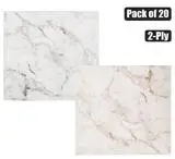 marble print serviettes nude/grey