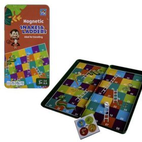 travel magnetic snakes and ladders game