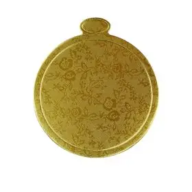printed gold cake discs round 8cm