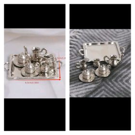 mini dollhouse tea tray and teaset