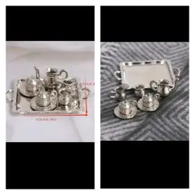 mini dollhouse tea tray and teaset