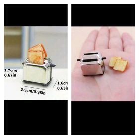 mini dollhouse toaster and toast set