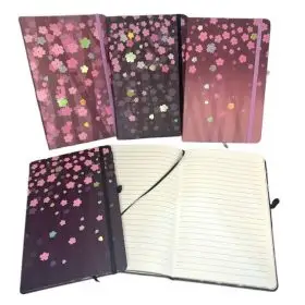 A6 Journal Flower Print Ass Cols