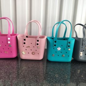 grey bucket tote bag waterproof small