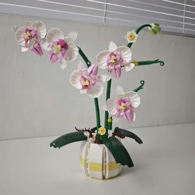 diy block set pink flower orchid