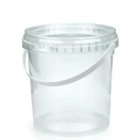 500ml clear buckets and lids with handle