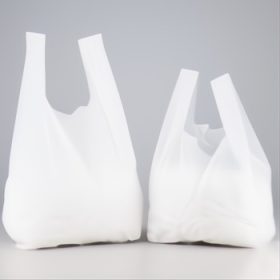 100 Budget White Carrier Bags Mini