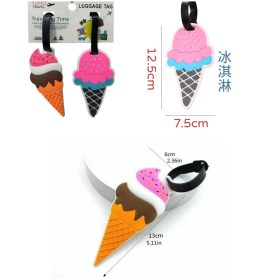 pc luggage name tag ice cream shape