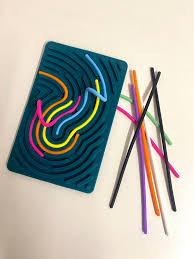 Silicone Spaghetti Puzzle Rectangle Dual Sided