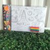 giant colouring sheet space themed 120x90cm