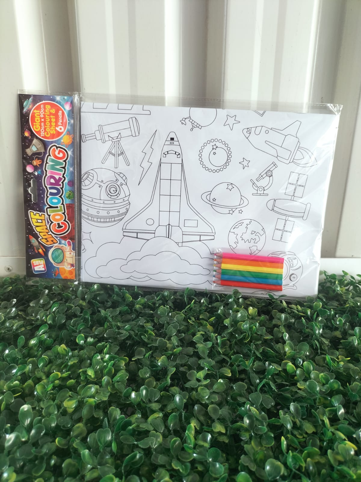 giant colouring sheet space themed 120x90cm