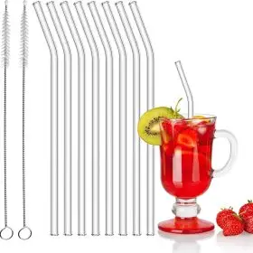 pc glass straws with cleaner