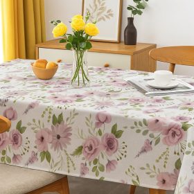 disposable floral print plastic tablecloth 100x220
