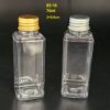 75ml square plastic bottles with gold lid