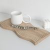 wavy arch wooden serving tray