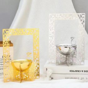 gold/silver metal frame lobaan burner 17.5x9.5x24c