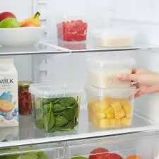 1kg clear square buckets and lids