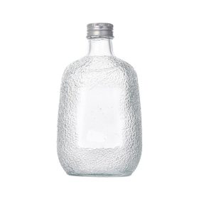 100ml Glass Bottle Dimpled Silver Lid
