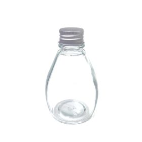 100ml Globe Glass Bottle Silver Lid