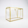 pvc clear giftbox 30x15x20cm with gold lines and h